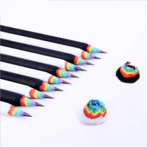 6Pcs Set Pencil Hb Rainbow Color Pencil Stationery